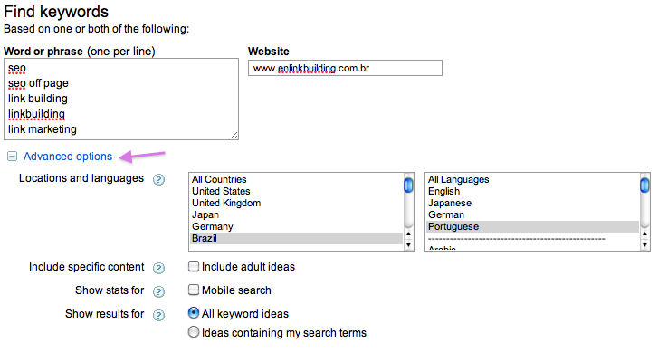 Como configurar o Google Adwords para português do Brasil